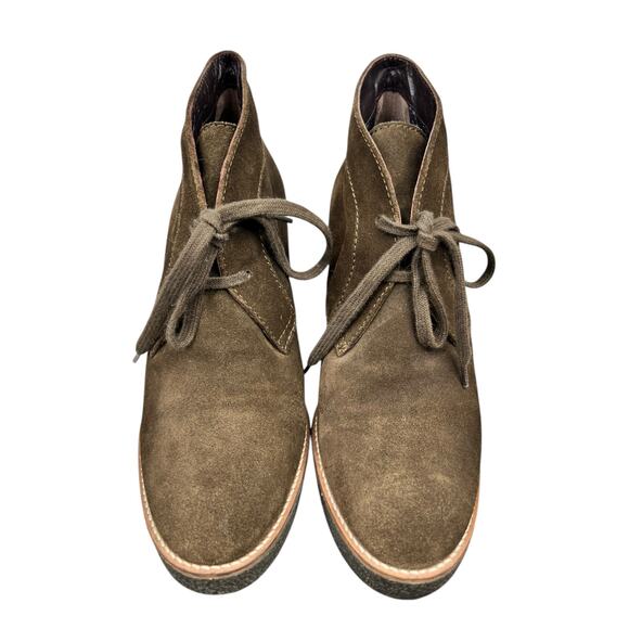 Aquatalia Women’s Vianna Olive Suede Wedge Chukka Boots Size US 8.5 - Picture 7 of 12